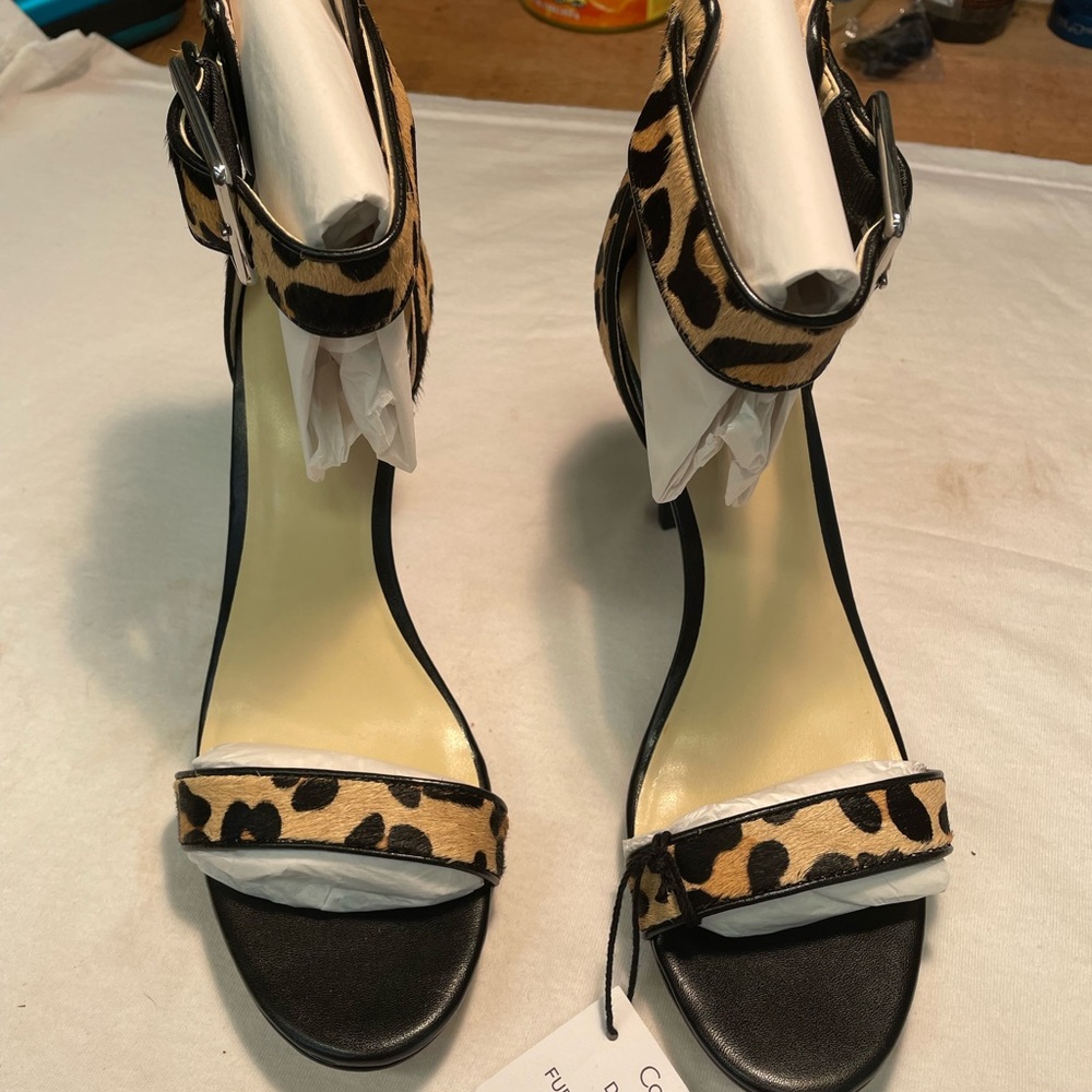 Calvin Klein Leopard Ankle Straps